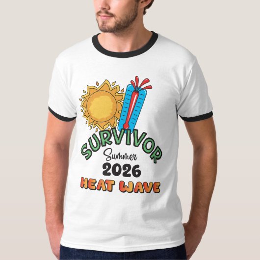 サマー26ヒートウェーブ メンズ リンガーTシャツ Tシャツ (正面)