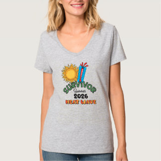 サマー26ヒートウェーブ レディースベーシックVネックTシャツ Tシャツ