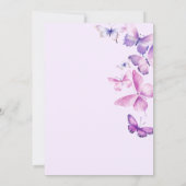 サマー3thバースデーバタフライガールズ誕生日 招待状 (裏面)