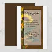 サマー・ひまわり・麻 3.5x7 受付カード 招待状 (正面/裏面)