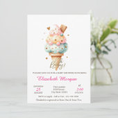 サマー アイスクリーム オー ベイビー ベイビー シャワー 招待状 (スタンド正面)