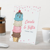 サマー アイスクリーム カード & ギフト ブライダル シャワー 台座サイン (インサイチュ)