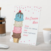 サマー アイスクリーム バー ブライダル シャワー 台座サイン (インサイチュ)