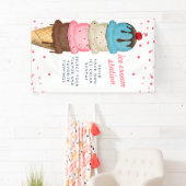 サマー アイスクリーム モダン ウォーターミスト ブライズ シャワー 横断幕 (インサイチュ)