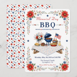 サマー アメリカーナ メモリアルデイ BBQ インビテーション