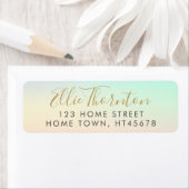 サマー ウォーターカラー 返送先住所 ラベル (インサイチュ)