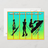 サマー - ウォータースポーツ ポストカード (正面/裏面)