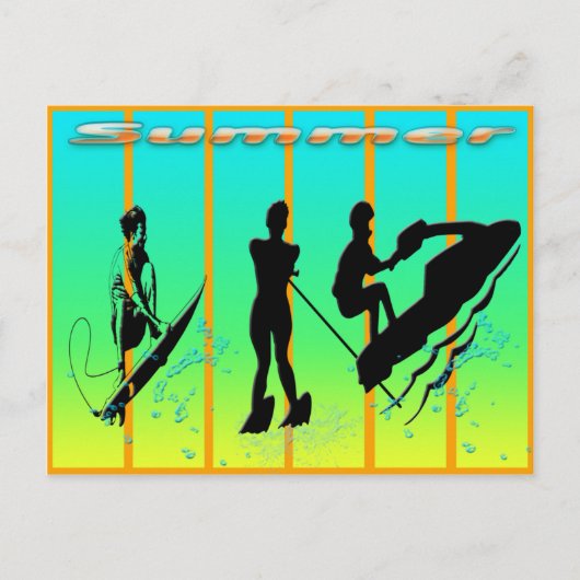 サマー - ウォータースポーツ ポストカード (正面)