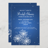 サマー・エレガントブライダルシャワー・サファイア・ブルー 招待状 (正面/裏面)