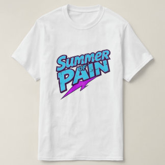 サマー・オブ・ペイン レトロ・グランジ・タイポグラフィ ライトニング付き Tシャツ
