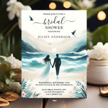 サマー オーシャン シー ビーチ ブルー ウォーター ブライダル シャワー