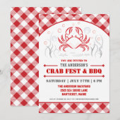 サマー カニ ボイル&BBQ パーティー インビテーション (正面/裏面)