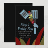 サマー・カボブ・クックアウト・パーク・バースデー　ペーパーカップ 招待状 (正面/裏面)