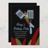 サマー カボブ クックアウト 公園 誕生日 紙コップ 招待状 (正面/裏面)