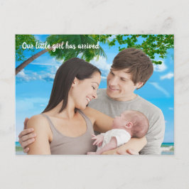 サマー クリスマス ベイビー ガール ありがとう フォト ポストカード