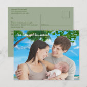 サマー クリスマス ベビー ガール ありがとう フォト ポストカード (正面/裏面)