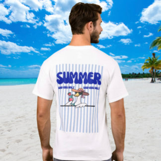 サマー・グッドバイブス・オンリー・ガチョウストライプアート Tシャツ