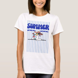 サマー・グッドバイブス・オンリー・グースストライプアート Tシャツ
