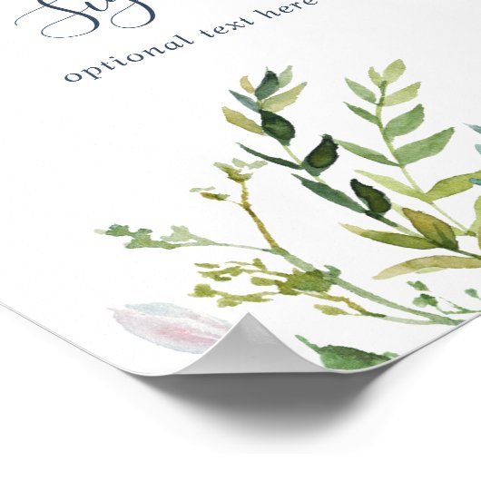 サマー グリーンナリー オーダーメイド テキスト サイン (角)