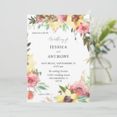 サマー サンキライ フラワー ウェディング 2 招待状 (スタンド正面)