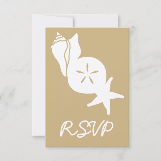 サマー シェルズ イン ザ サンド RSVP カード (正面)