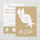 サマー シェルズ イン ザ サンド RSVP カード (正面/裏面)