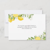 サマー シトラス レモン ありがとうございます サンキューカード (裏面)