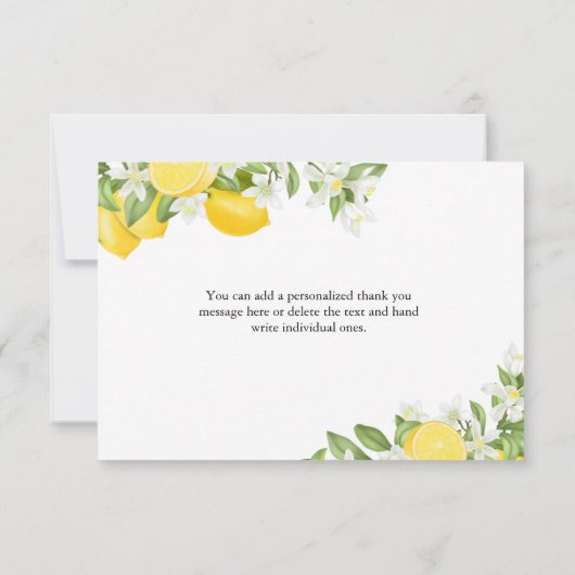 サマー シトラス レモン ありがとう サンキューカード (裏面)