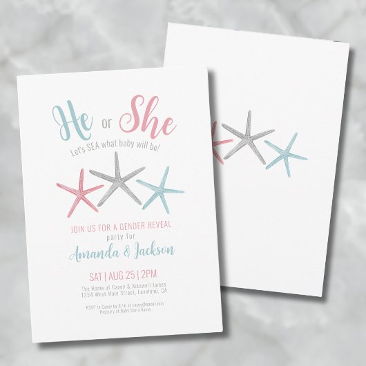 サマー・ジェンダー・リビール・パーティー 招待状