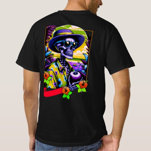 サマー・スカル・パラダイス Tシャツ (裏面)