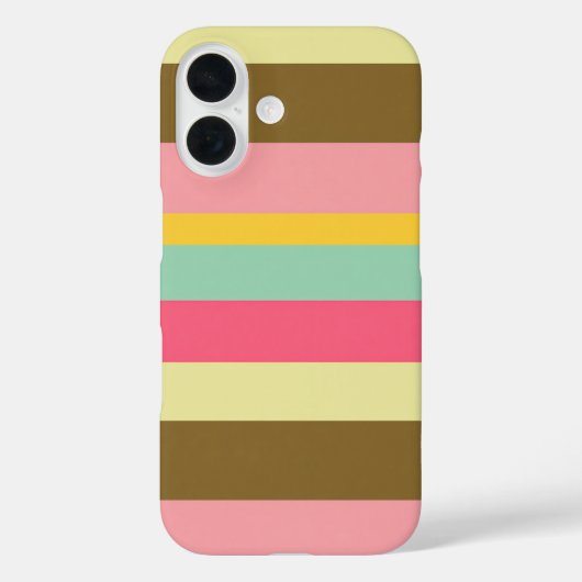 サマー ストライプ カラー パレット デザイン Case-Mate iPhoneケース (裏面)