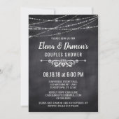 サマー ストリング ライト カップルシャワーの招待状 招待状 (正面)