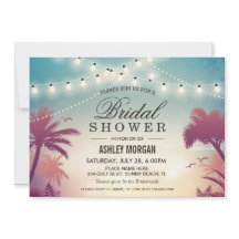 サマー ストリング ライト サンセット アウトドア ブライダル シャワー