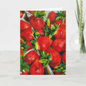 サマー ストロベリー グリーティング カード (正面)