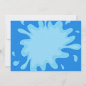 サマー スプラッシュ プールパーティー 誕生日 招待状 (裏面)