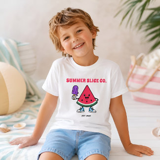 サマー スライス カンパニー スイカ キッズTシャツ Tシャツ