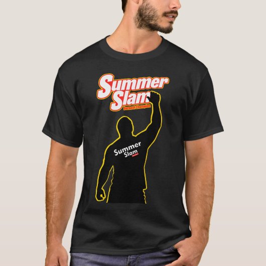 サマー・スラム・バーンアウト・チャンピオン・レスリングスタイル Tシャツ (正面)