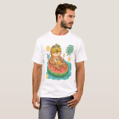 サマー・スロース・プールフロート Tシャツ (正面フル)