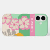 サマー・デイジー・カラーブロック モダン・フラワー Case-Mate iPhoneケース (裏面 (横))