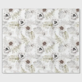 サマー トロピカル フラワーリーフ ラッピングペーパー (フラット)