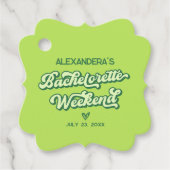 サマー ネオン プール パーティー ブライズメイド パーティー フェイバータグ (正面)