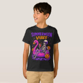 サマー ハロウィン スケルトン コスチューム Tシャツ (正面フル)