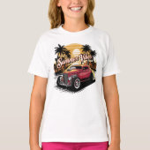 サマー・バイブス・クラシックカー Tシャツ (正面)
