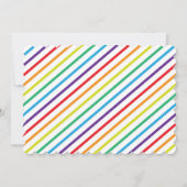 サマー バッシュ タイポグラフィ レインボー パーティーの招待状 招待状 (裏面)