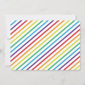 サマー バッシュ タイポグラフィ レインボー パーティーの招待状 招待状 (裏面)