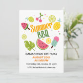 サマー バーベキュー 誕生日  招待状 (スタンド正面)