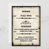 サマー·バーベク·ヒゲ·ピグが招待状 招待状 (裏面)