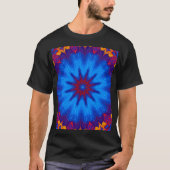 サマー・パンジー1 ボヘミアン抽象フラワーモダンアート Tシャツ (正面)