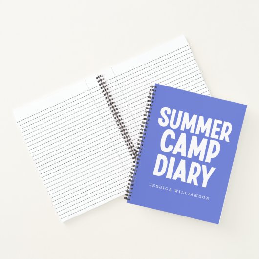 『サマー・パーソナライズされたキャンプ日記』 ノートブック (内部)