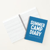 サマー・パーソナライズされたキャンプ・ダイアリー・イン・ブルー ノートブック (内部)